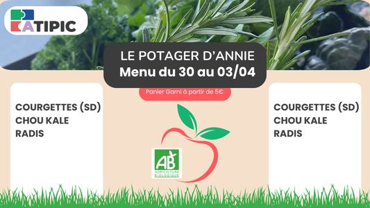 Produits du potager d'Annie disponibles cette semaine