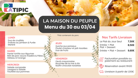 Menu de la semaine à Colombelles | La Maison du Peuple ATIPIC