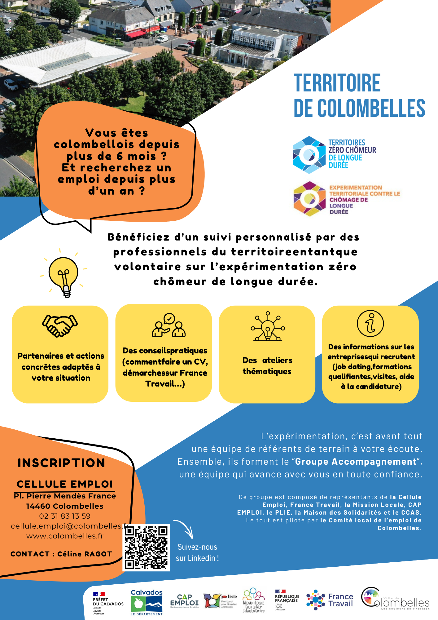 Flyer de la Cellule Emploi à Colombelles