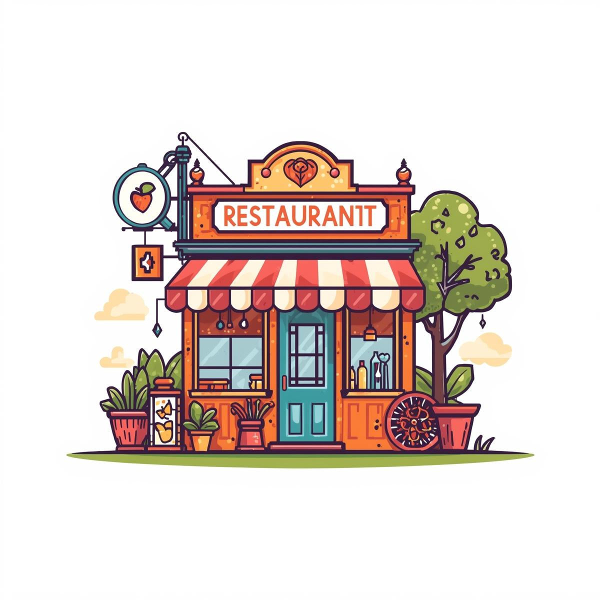Un restaurant associatif en illustration